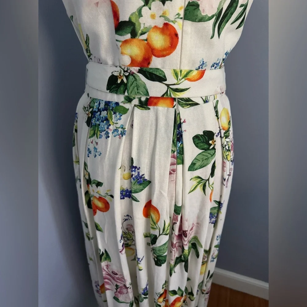 Calypso St. Barth Floral Diane Midi Dress - Picture 6 of 8